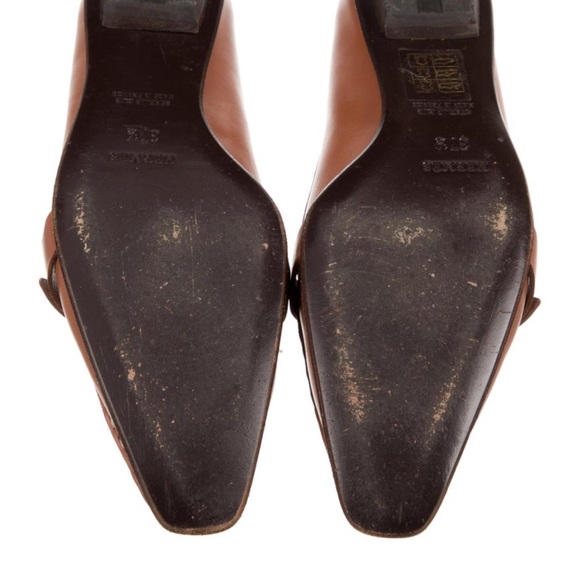 Hermes leather pointed Toe Loafers - Picture 5 of 5